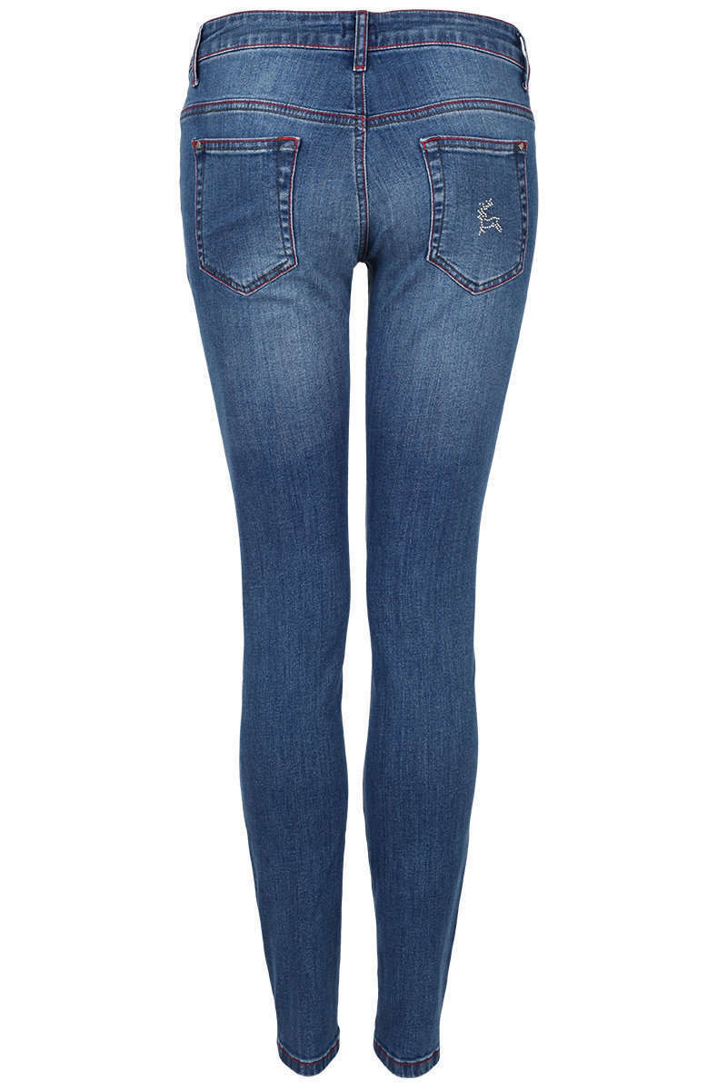 Damen Trachten-Jeans mit Strass-Applikationen Bild 2