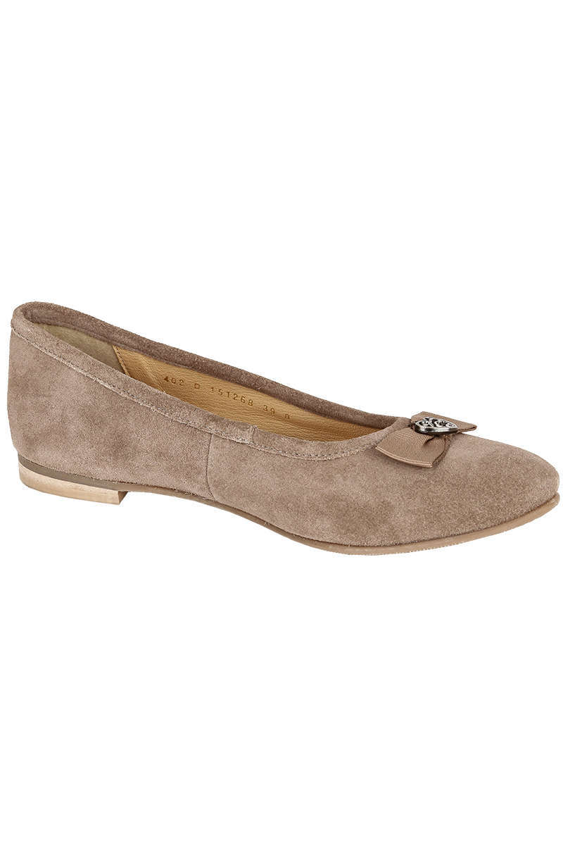 Damen Trachten-Ballerina taupe Bild 2