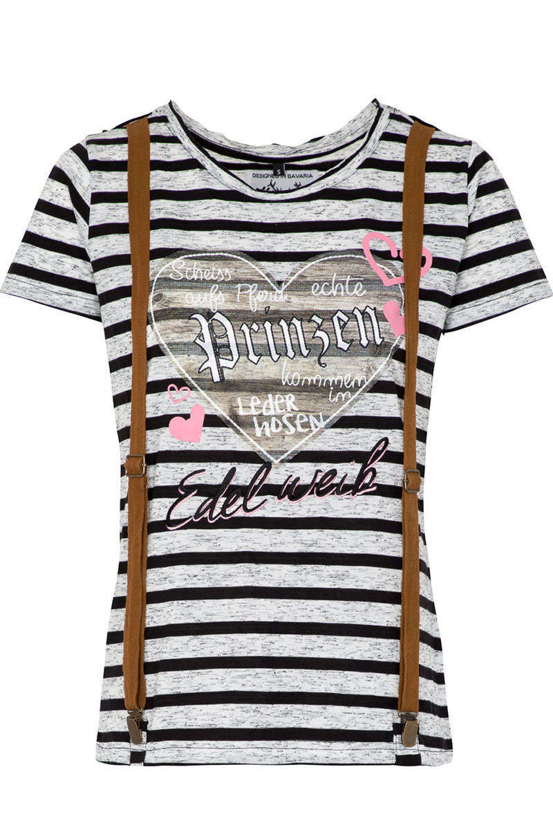 Damen Trachten T-Shirt Prinzessin gestreift