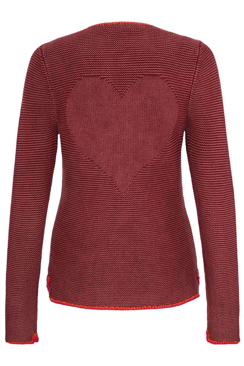 Damen Trachten Strickjacke bordeaux Bild 2