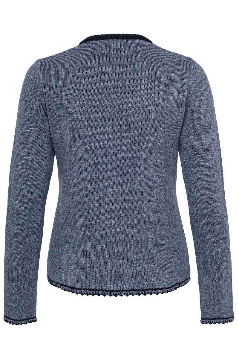 Damen Trachten Strickjacke jeansblau Bild 2