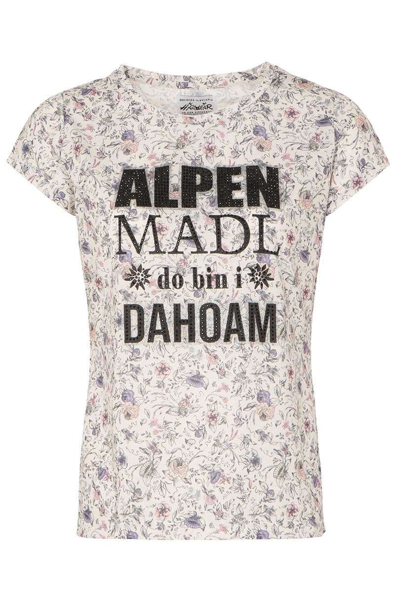 Damen Trachten T-Shirt 'Alpen Madl' beige