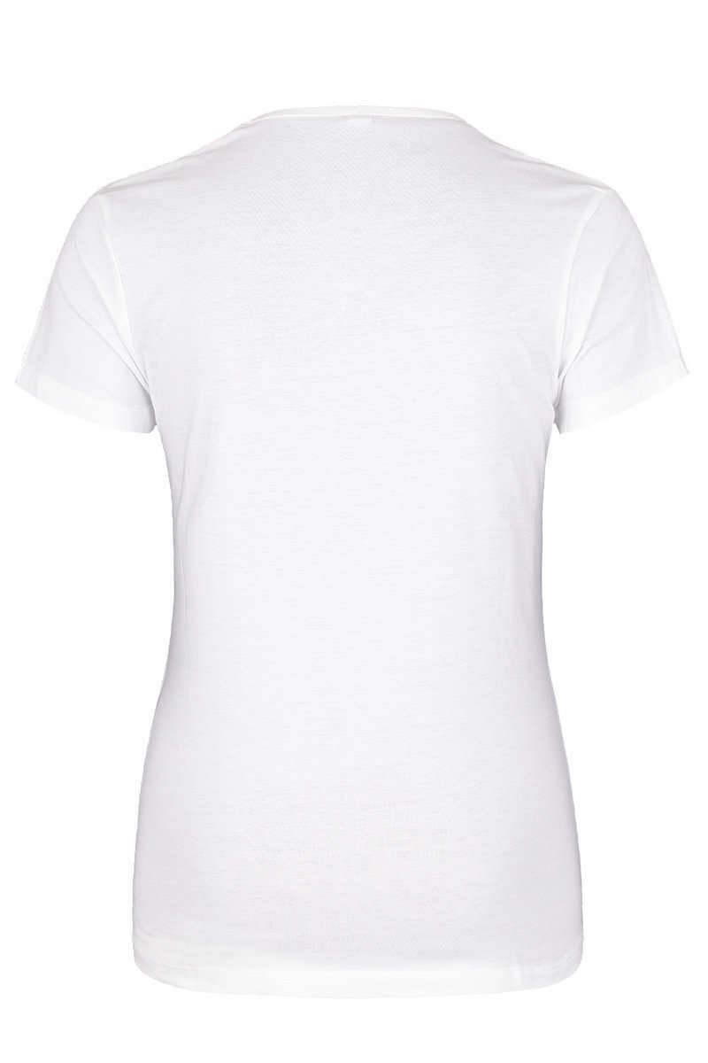 Damen Trachten-T-Shirt weiss mit dekorativen Hirsch Bild 2