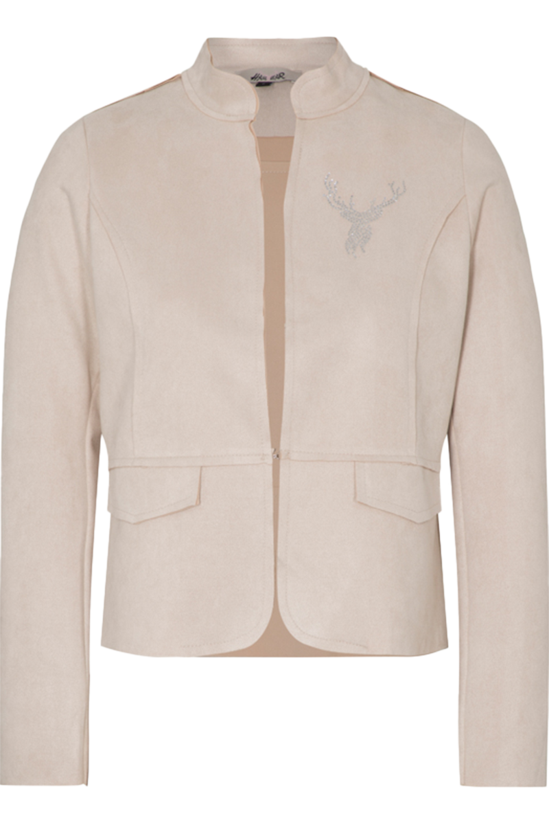 Damen Trachtenblazer mit Strasssteinchen-Motiv beige