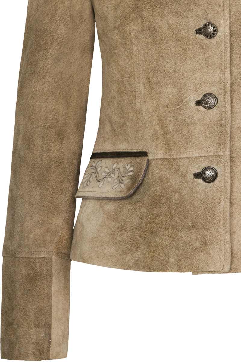 Damen Trachtenblazer aus Leder whisky/altsalburg/wiesel Bild 2