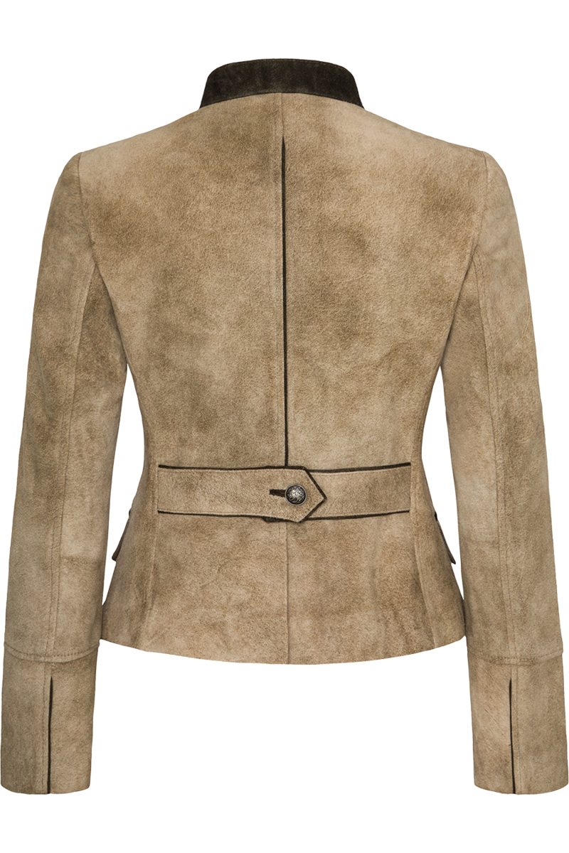 Damen Trachtenblazer aus Leder whisky/altsalburg/wiesel Bild 2