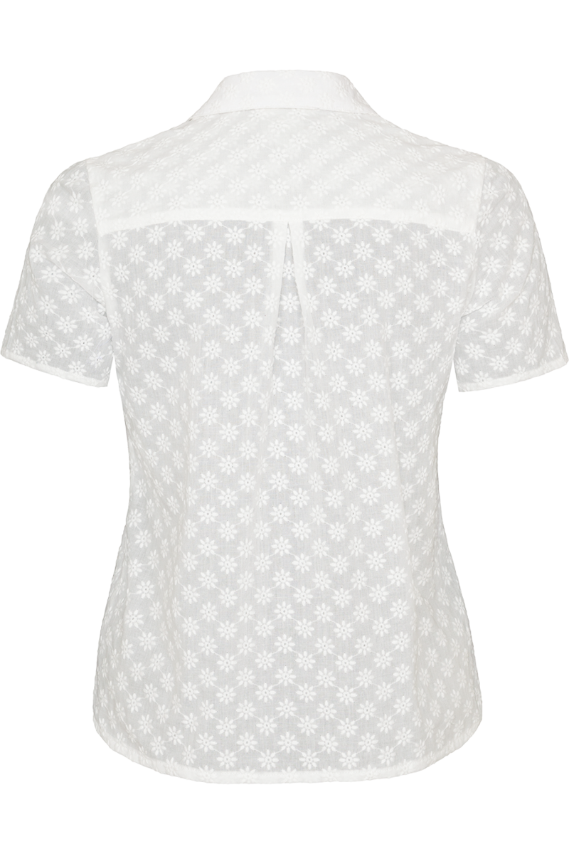 Damen Trachtenbluse Kurzarm und Bltenstickerei Bild 2