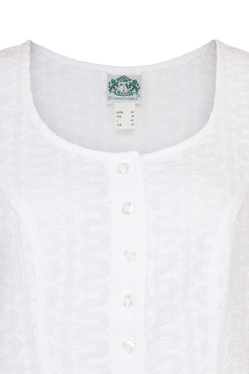 Trachtenbluse mit Schchen wei Bild 2