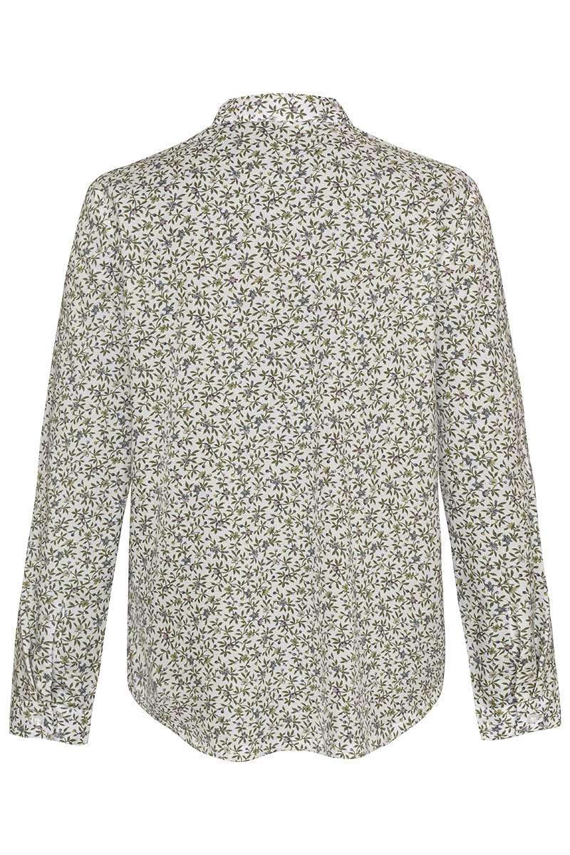 Damen Trachtenbluse langarm wei gemustert Bild 2