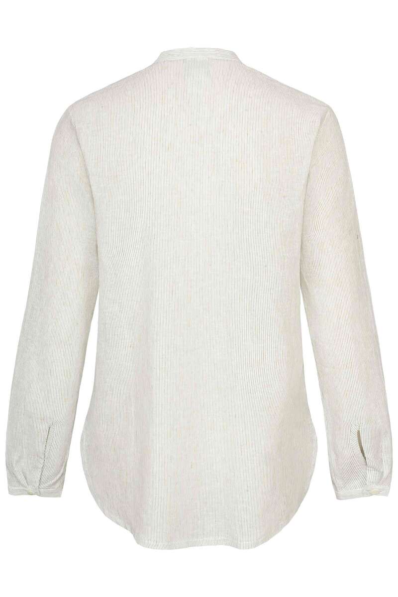 Damen Leinenbluse gestreift hellgrn Bild 2