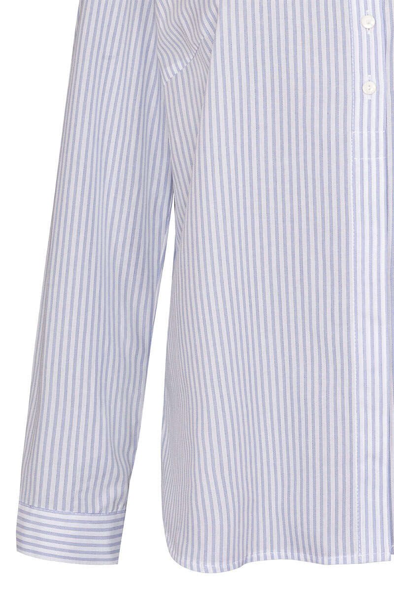 Damen Trachtenbluse gestreift blau gemustert Bild 2