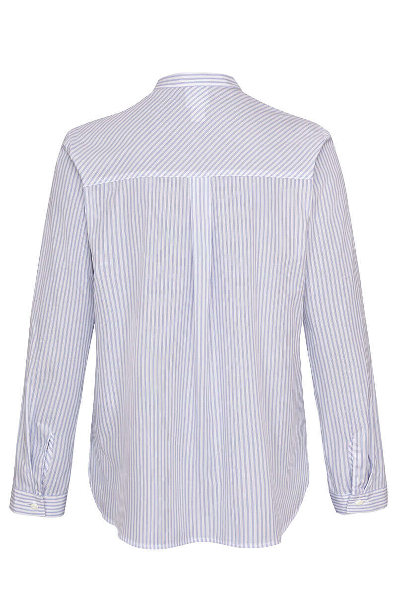 Damen Trachtenbluse gestreift blau gemustert Bild 2