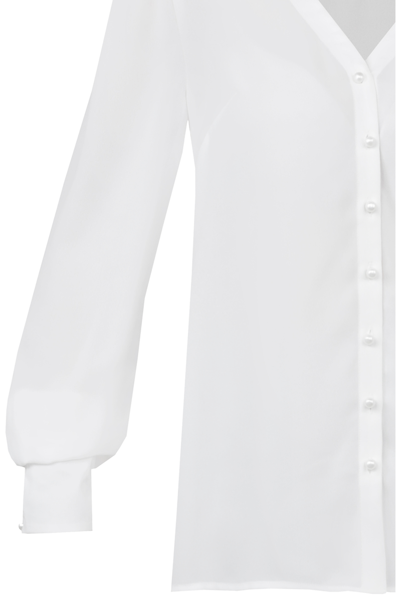Damen Bluse mit langen rmeln offwhite Bild 2