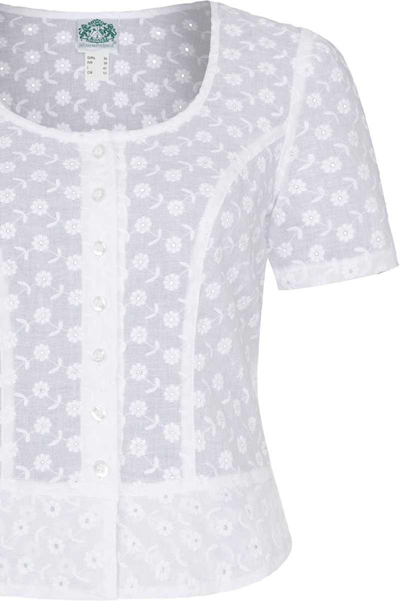 Damen Miederbluse kurz mit Lochmuster Bild 2