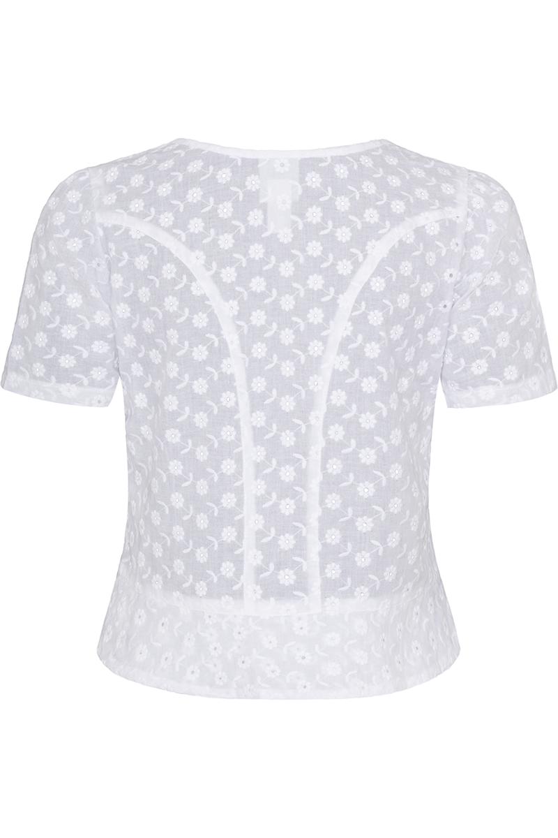 Damen Miederbluse kurz mit Lochmuster Bild 2