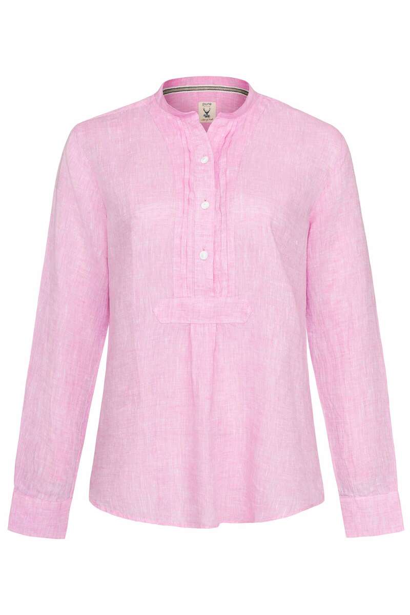 Damen Trachten Leinenbluse rosa