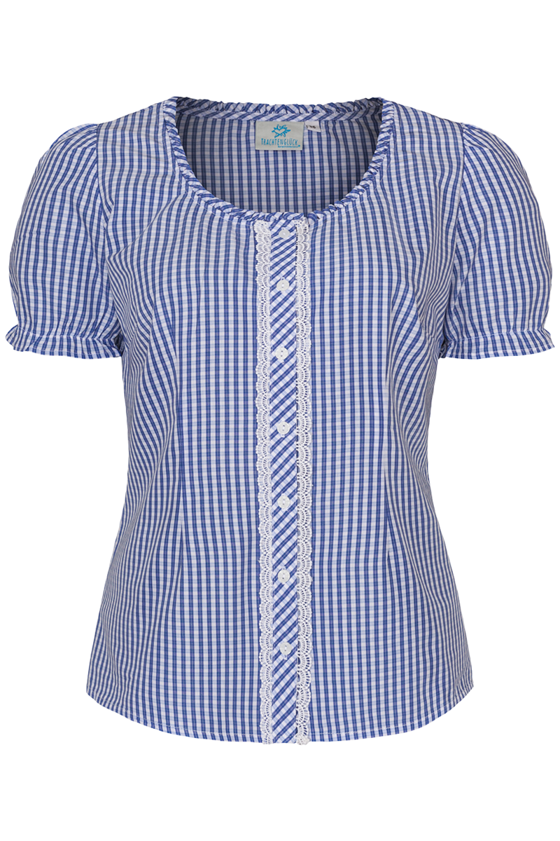 Trachten Miederbluse blau