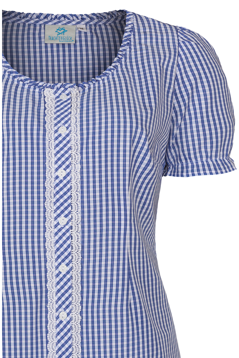 Trachten Miederbluse blau Bild 2