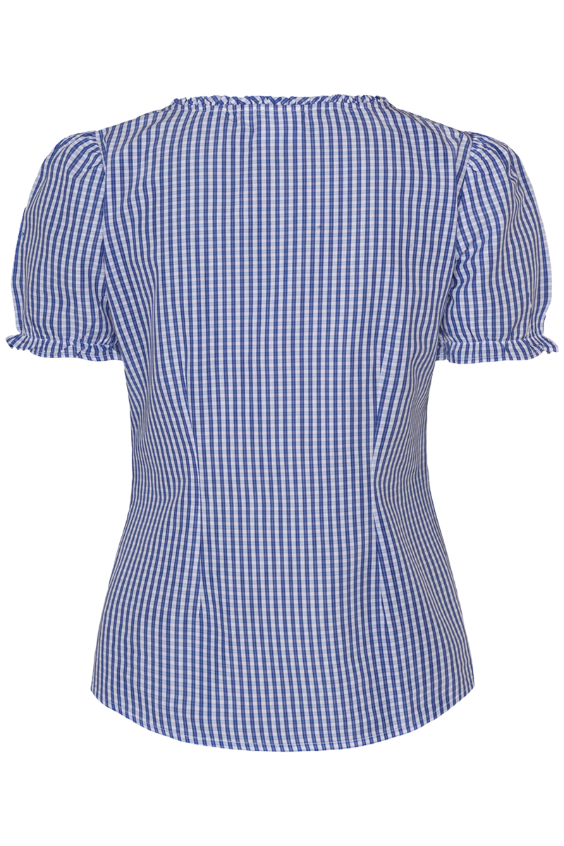 Trachten Miederbluse blau Bild 2