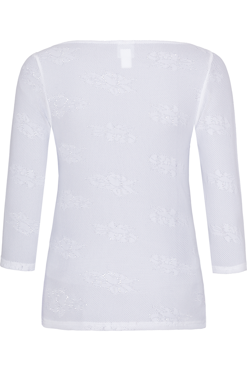 Damen Trachtenshirt mit Lochmuster und 3/4 rmeln Bild 2