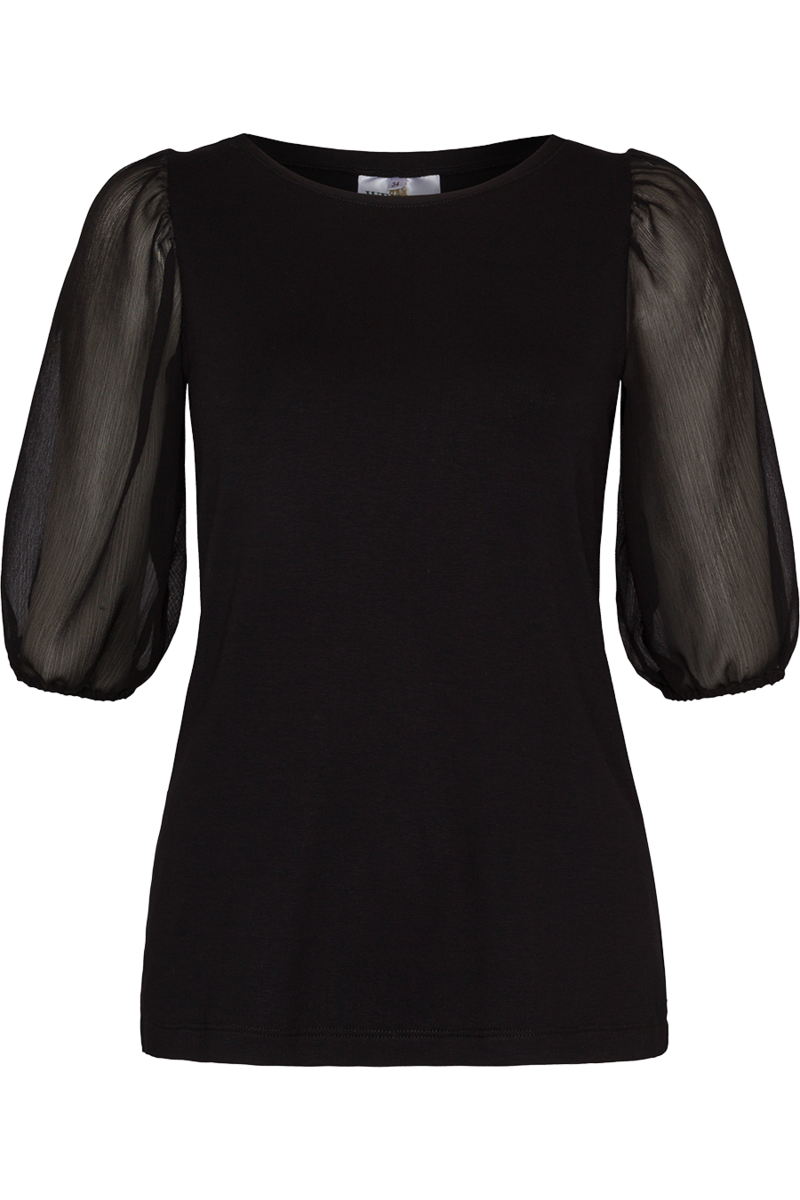 Damen Trachtenshirt mit weiten rmeln schwarz