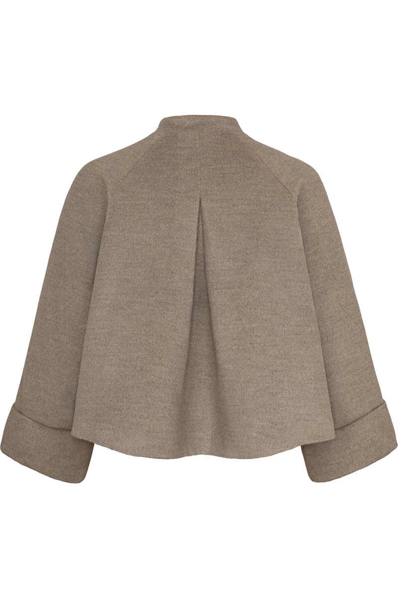 Damen Trachtenjacke im Capestil mit Schnalle taupe Bild 2