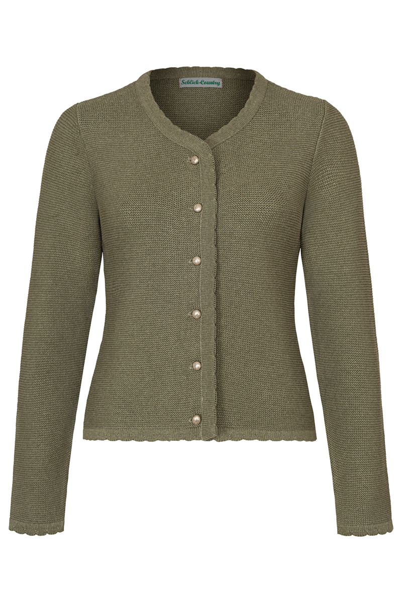 Dirndljacke Trachtenstrickjacke salbei