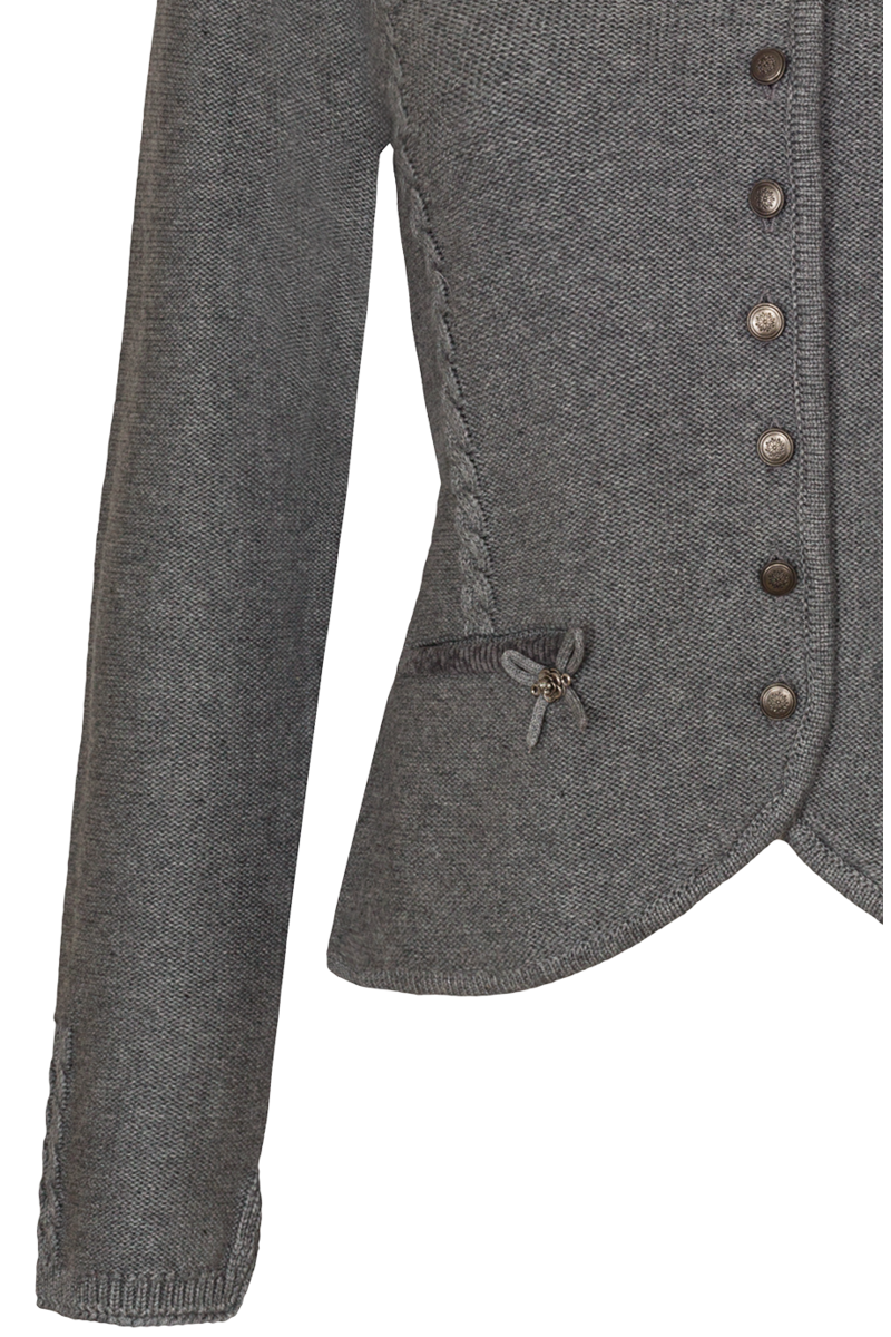 Dirndljacke mit Schchen mittelgrau Bild 2
