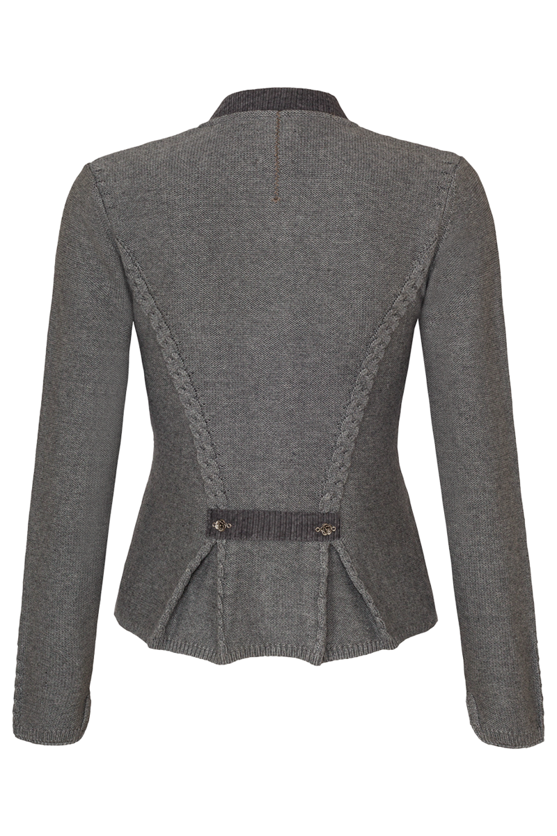 Dirndljacke mit Schchen mittelgrau Bild 2