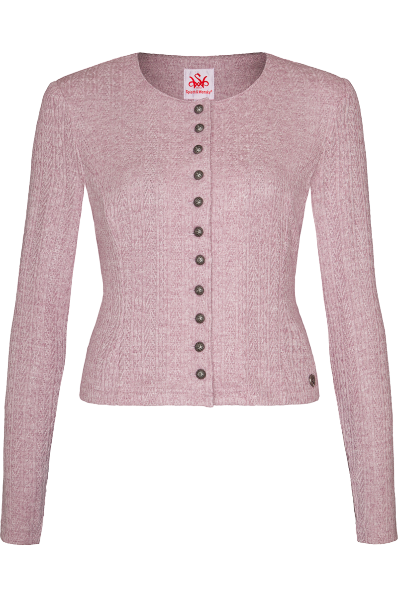 Damen Dirndljacke Zopfstrick beere