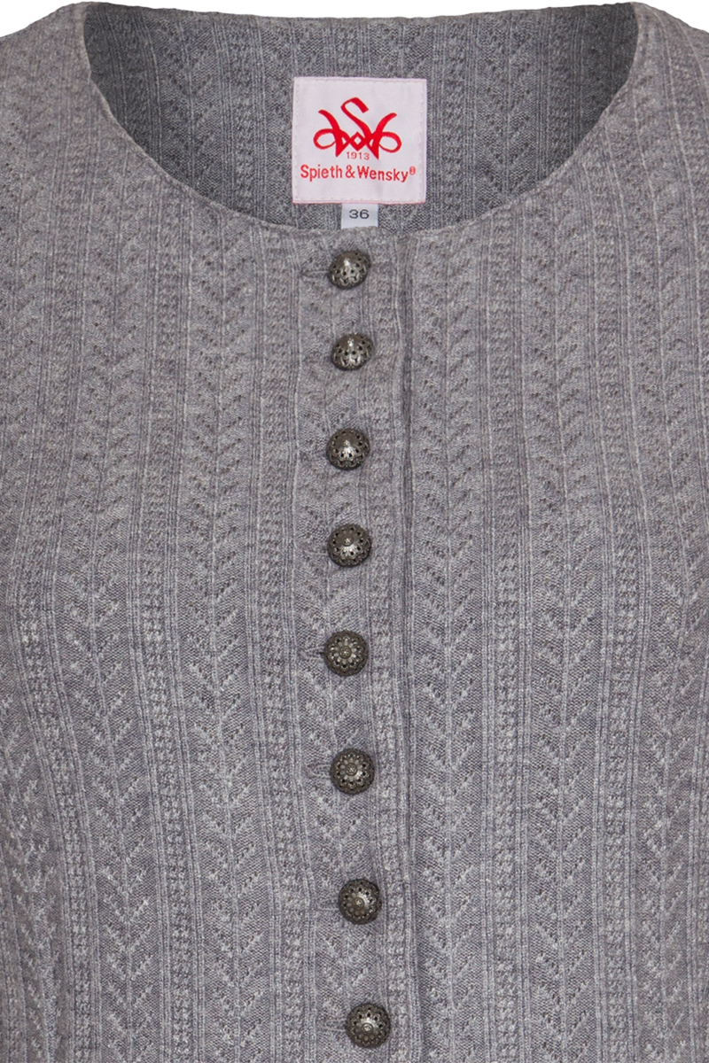 Damen Dirndljacke Zopfstrick grau Bild 2