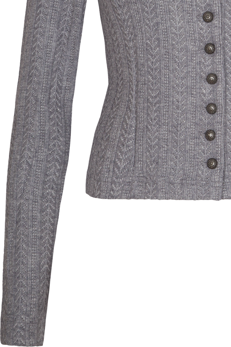 Damen Dirndljacke Zopfstrick grau Bild 2