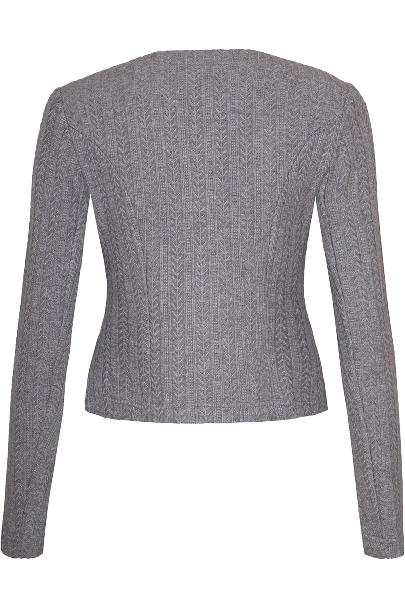 Damen Dirndljacke Zopfstrick grau Bild 2