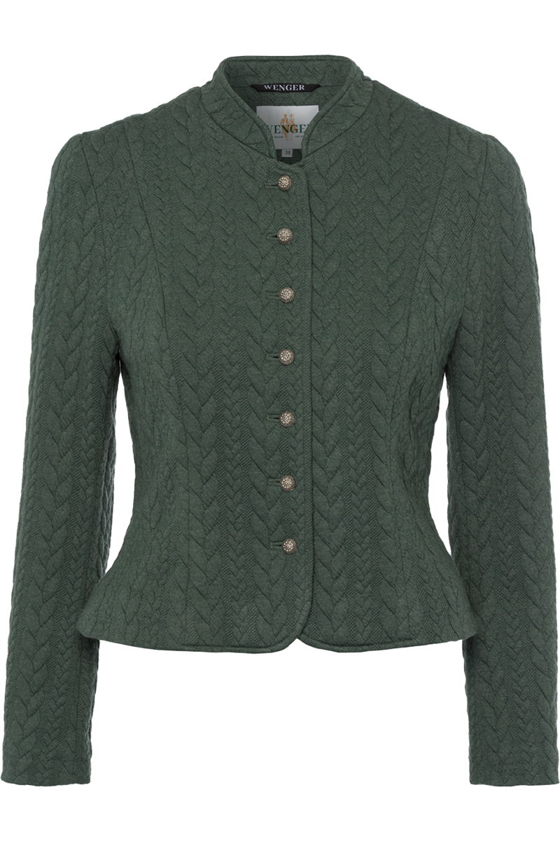 Damen Trachten Sweatjacke Stretch salbei