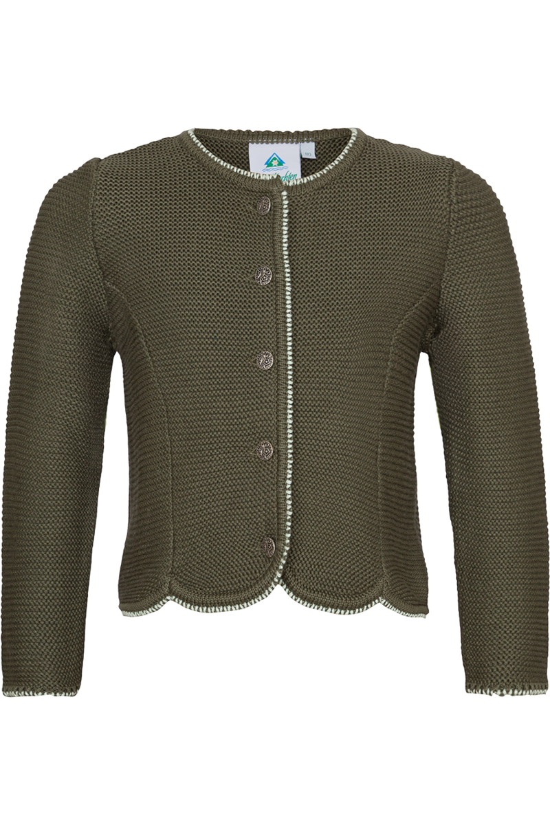 Mdchen Trachten-Strickjacke khaki