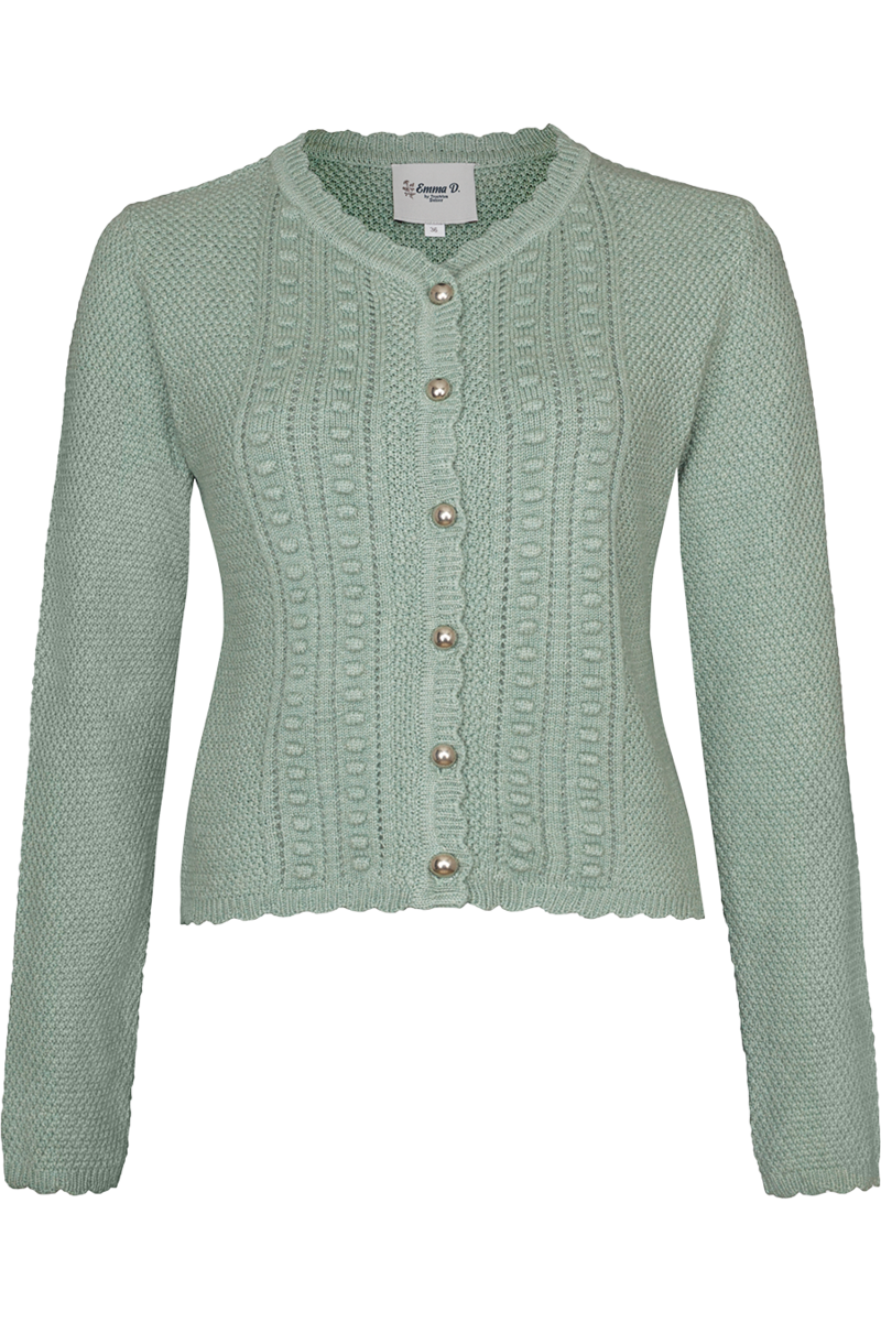 Damen Dirndl-Strickjacke salbei