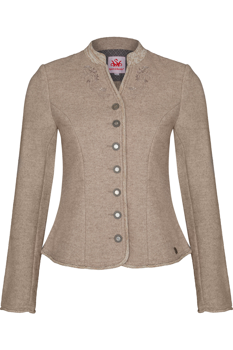 Damen Trachtenjacke kurz mit Schchen beige