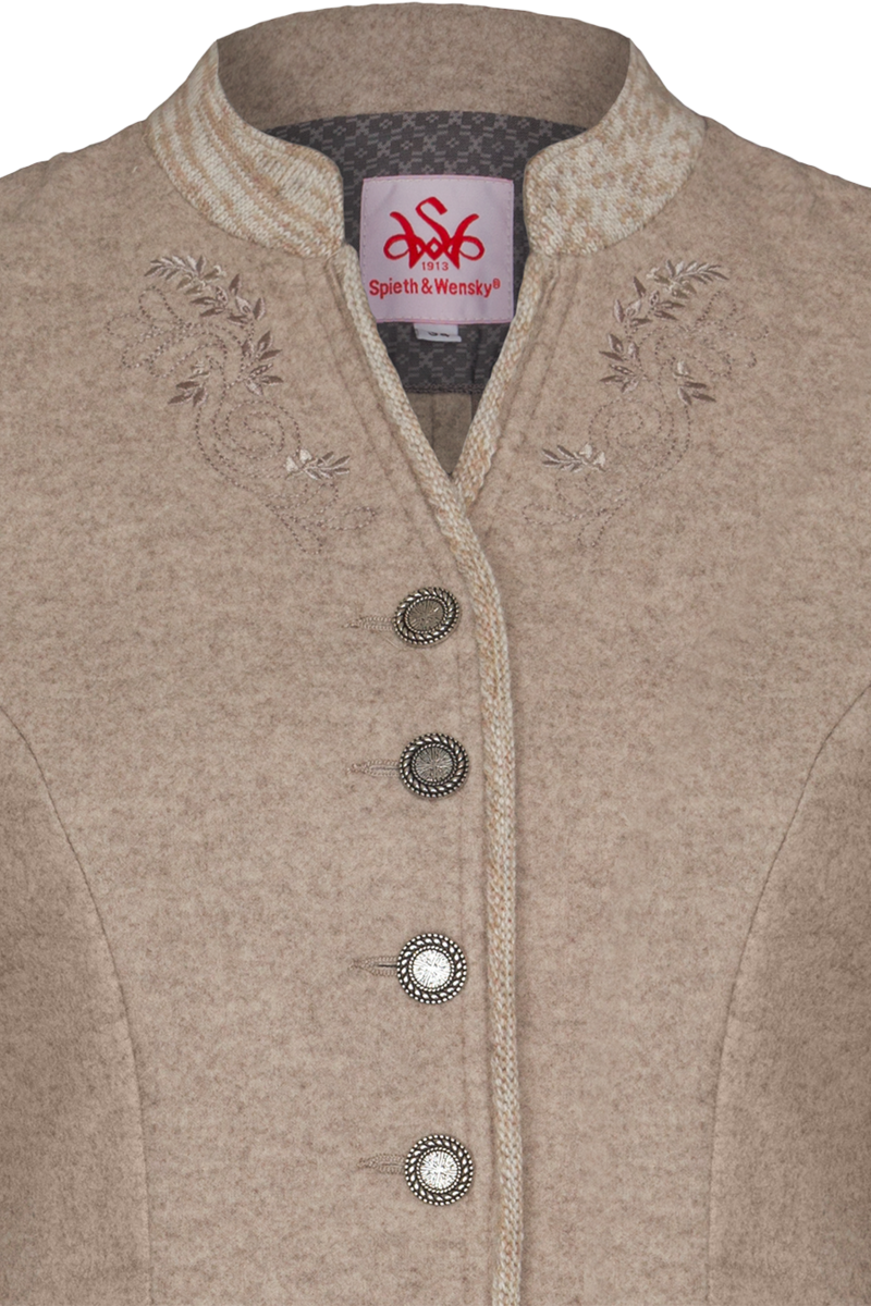 Damen Trachtenjacke kurz mit Schchen beige Bild 2
