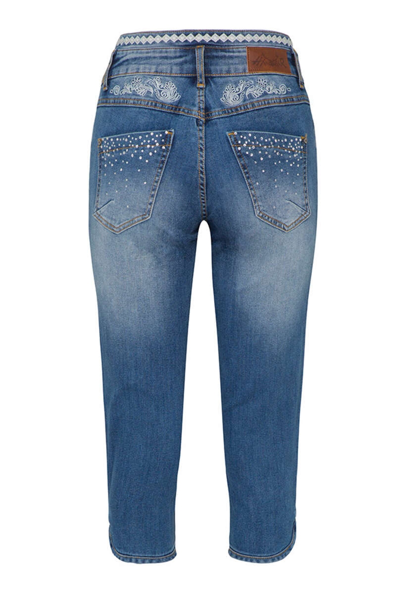 Damen Trachtenjeans mit Glitzersteinchen jeans Bild 2