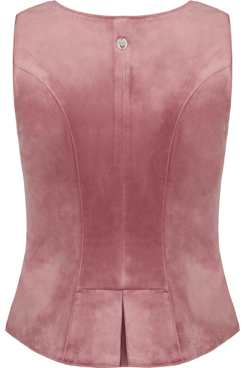 Damen Mieder aus Samt mit Herzausschnitt rosa Bild 2