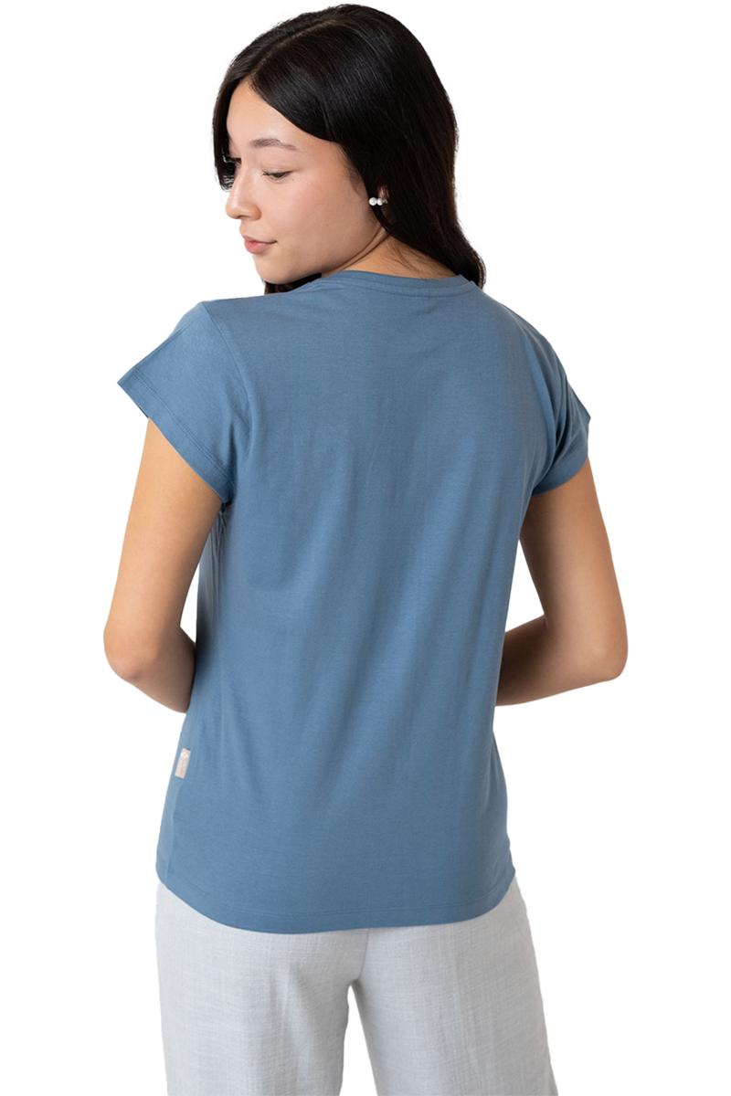 Damen T-Shirt Peanuts-Stickerei 'Peanuts Snoopy' dunkelblau Bild 2