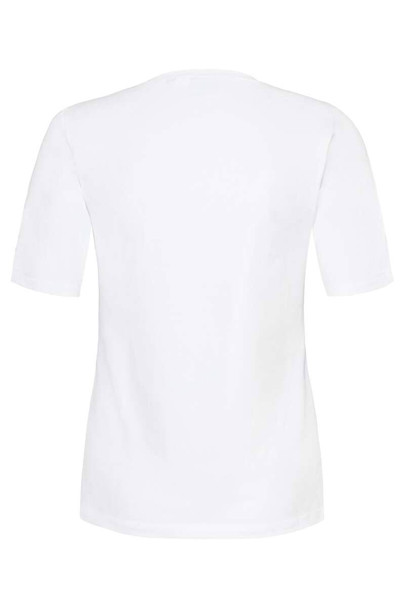 Damen T-Shirt Herz Blumenkranz wei Bild 2