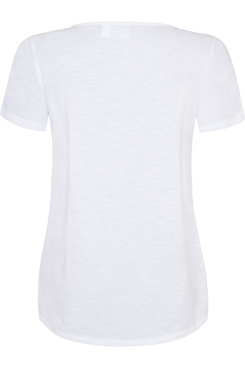 Damen T-Shirt aus Baumwolle mit Lochmuster wei Bild 2