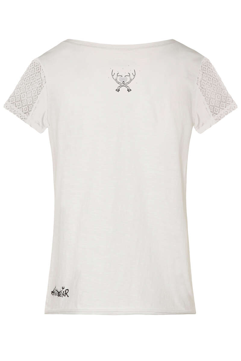 Damen Trachtenshirt Kurzarm offwhite Bild 2