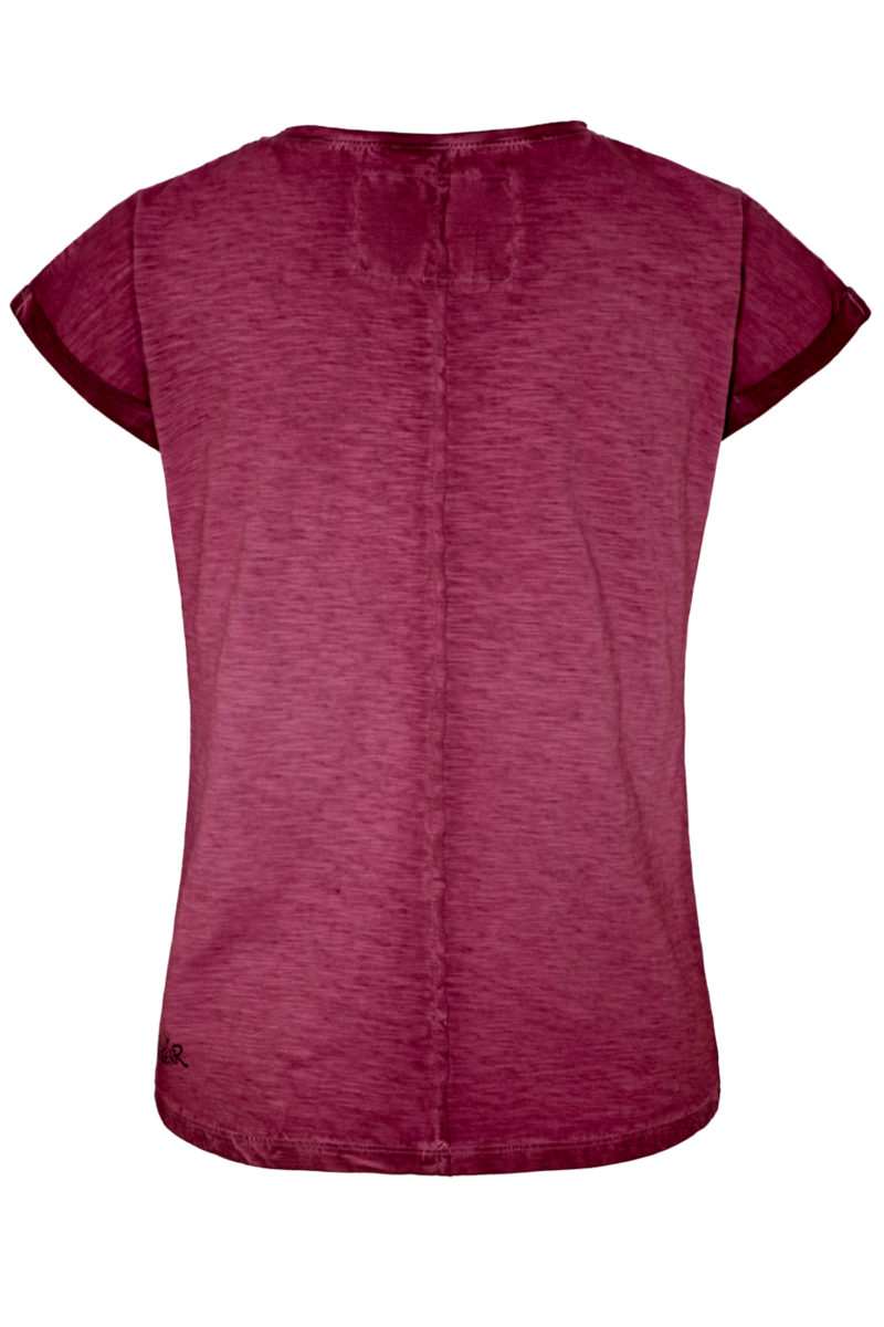 Damen Trachten T-Shirt 'Herz Madl' weinrot Bild 2