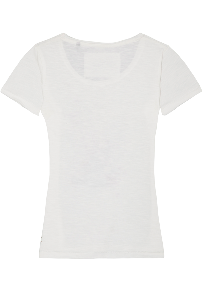 Damen T-Shirt aus Bio-Baumwolle mit Bergmotiv offwhite Bild 2