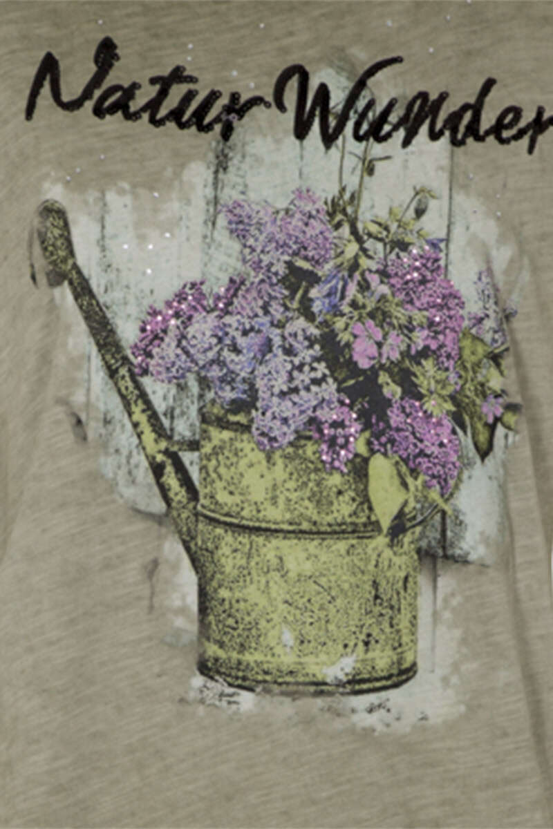 Damen Trachtenshirt 'Naturwunder' oliv Bild 2