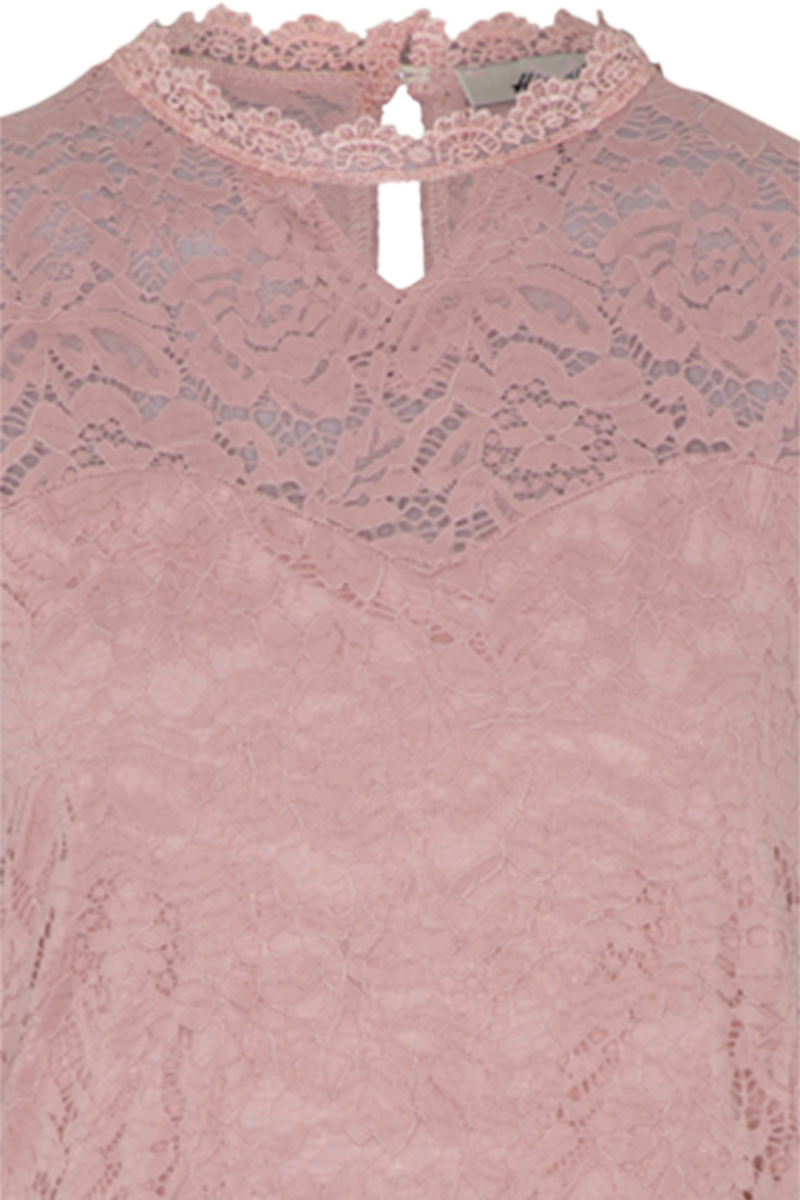 Damen Spitzen-Trachtenshirt rmellos rosa Bild 2