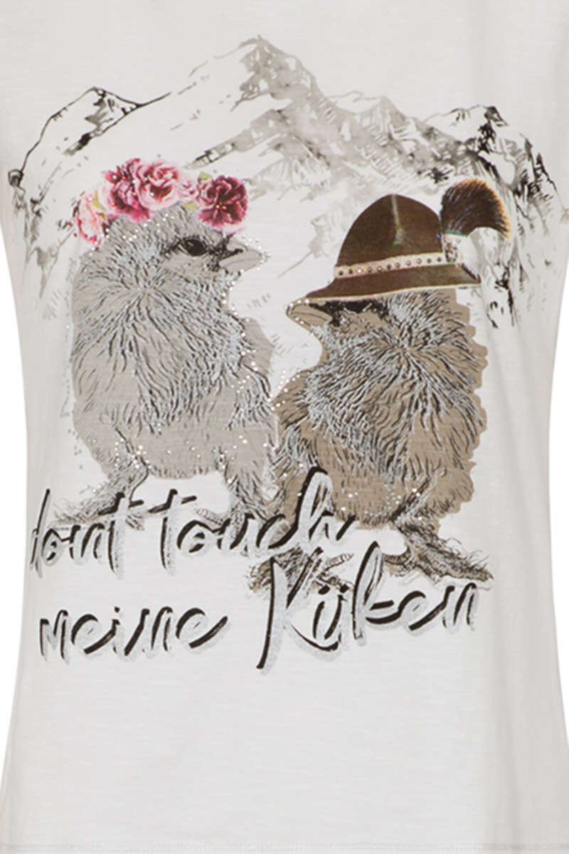 Damen T-Shirt 'Don't touch meine Kken' wei Bild 2