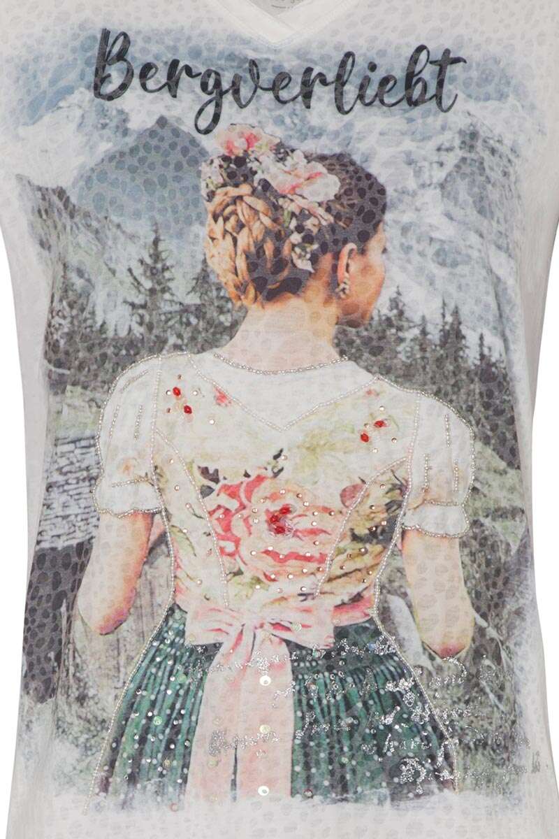 Damen T-Shirt 'Bergverliebt' wei Bild 2